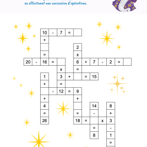 Nombres croisés - calcul mental