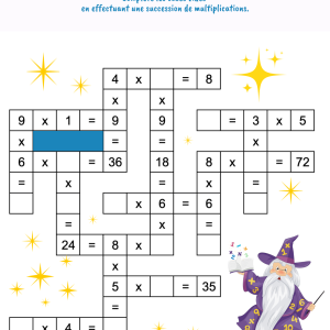 Nombres croisés - tables de multiplication - 2