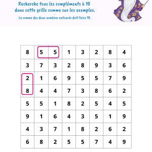 Compléments à 10 cachés