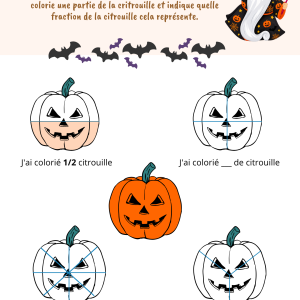 Débuter avec les fractions - Halloween