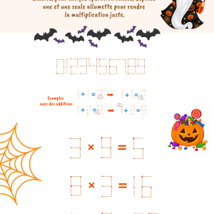Des multiplications justes - Halloween